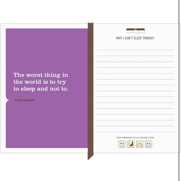 NEW: I Can’t Sleep Journal by Knock Knock - Insomnia - Journaling Self Care - Picture 12 of 13